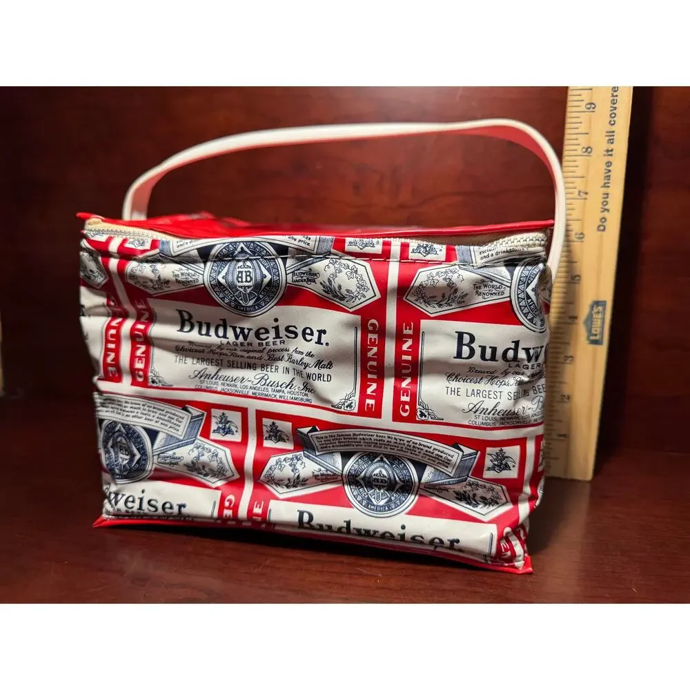 Vintage Budweiser Insulated Soft Shell Lunch Box Six Pack Bag Cooler